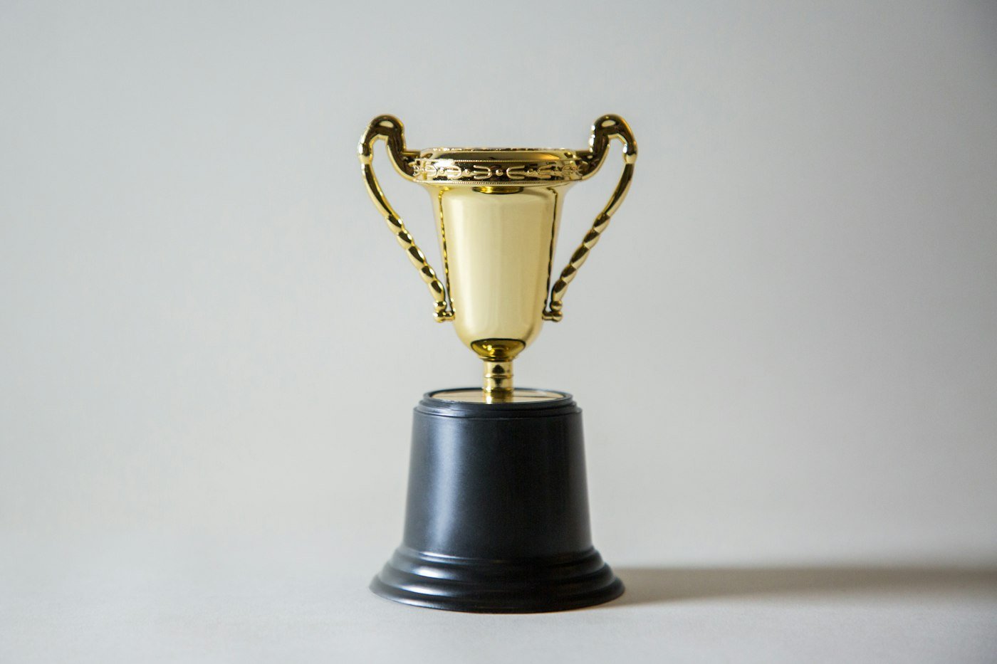 Gold award trophy